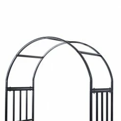 Outsunny 83 in.L x 20 in.W x 81 in.H Decorative Metal Backyard Garden Arch w/ 2-Side Planter Boxes & Decorative Vine/Rose Archway 11 Outsunny 83 in.L x 20 in.W x 81 in.H Decorative Metal Backyard Garden Arch w/ 2-Side Planter Boxes & Decorative Vine/Rose Archway -Online Orchards store black outsunny arbors 844 088 44 1000