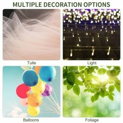 Outsunny Black 85 in. x 19 in. Metal Garden Arbor with Gate for Climbing Vines -Online Orchards store black outsunny arbors 844 287 fa 1000