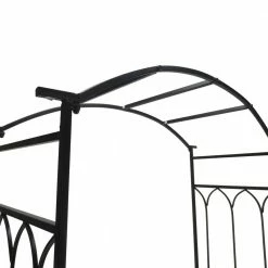 Outsunny 80 in. H x 19.75 in. W Steel Arched Garden Arbor with Sitting Bench Seat, Black 11 Outsunny 80 in. H x 19.75 in. W Steel Arched Garden Arbor with Sitting Bench Seat, Black -Online Orchards store black outsunny arbors 84b 245 44 1000