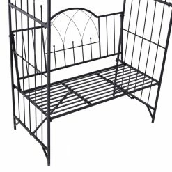 Outsunny 80 in. H x 23.25 in. W Steel Arched Arbor with Bench Seat, Black 10 Outsunny 80 in. H x 23.25 in. W Steel Arched Arbor with Bench Seat, Black -Online Orchards store black outsunny arbors 84b 247 44 1000