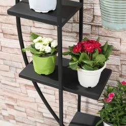 Outsunny Black 5 Tier Iron Plant Stand Half Moon Shape (2-Pack) 13 Outsunny Black 5 Tier Iron Plant Stand Half Moon Shape (2-Pack) -Online Orchards store black outsunny plant stands 845 745bk 76 1000