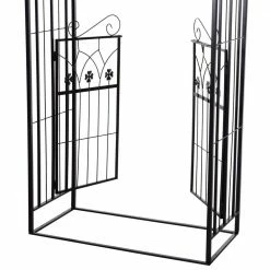 Outsunny 84 in. Southern/European Style Garden Arbor and Trellis with Beautiful Scrollwork & Arch Design Support Vines and Plants -Online Orchards store blacks outsunny garden trellises 844 253 44 1000