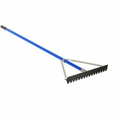 Bon Tool 6 ft. Aluminum Handle 24 in. Blunt Tooth Asphalt Lute Rake