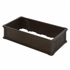Outsunny Brown Plastic Raise Garden Bed Kit with Easy Assembly