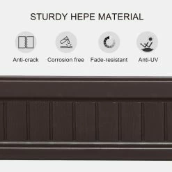 Outsunny 48 in. x 24 in. x 8 in. Brown Plastic Raised Garden Bed Kit, Raised Planter Box -Online Orchards store brown outsunny raised planter boxes 845 549bn 44 1000