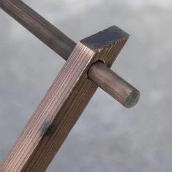 Outsunny 2-Tier Wooden Rustic Elevated Garden with Wheels and Handle -Online Orchards store carbonization outsunny raised planter boxes 845 462 44 1000