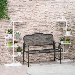 Outsunny 60.75 in White Metal Indoor Plant Stand Half Moon Shape Ladder Flower Pot Holder Shelf with 5-Tiers 17 Outsunny 60.75 in White Metal Indoor Plant Stand Half Moon Shape Ladder Flower Pot Holder Shelf with 5-Tiers -Online Orchards store eggshell white outsunny plant stands 845 745wt 31 1000
