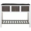 Outsunny 47 in. Gray Wooden Raised Garden Bed with Countryside Design