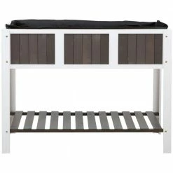 Outsunny 47 in. Gray Wooden Raised Garden Bed with Countryside Design