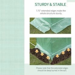 Outsunny 118 in. x 78.75 in. x 78.75 in. Green Replacement Greenhouse Cover Tarp with 12 Windows and Zipper Door -Online Orchards store green outsunny greenhouse supplies 845 382v03gn 1f 1000