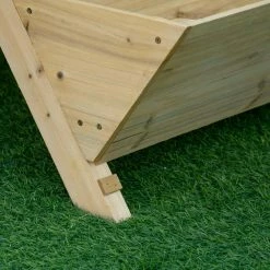 Outsunny Light Brown Wood Raised Garden Bed, Freestanding Planter Stand with 5 Planting Boxes -Online Orchards store light brown outsunny raised planter boxes 845 658 76 1000