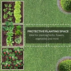 Outsunny 46 in. Fir Wood Raised Garden Bed to Grow Vegetables, Herbs, and Flowers -Online Orchards store natural outsunny raised planter boxes 845 580 1f 1000