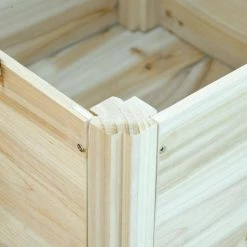 Outsunny 49 in. x 18 in. Natural Wood 3-Tier Raised Garden Bed -Online Orchards store natural outsunny raised planter boxes 845 653 76 1000