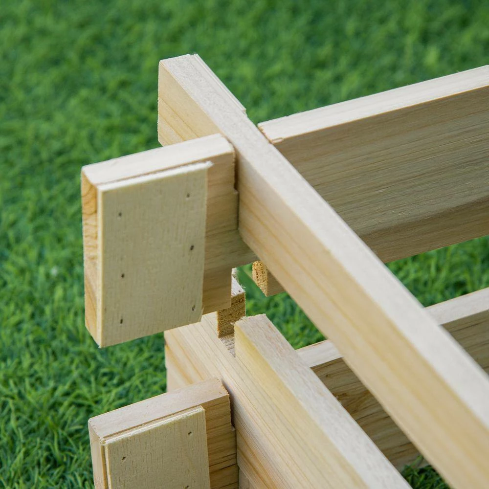 Outsunny Natural Wood Screwless Raised Garden Bed, Wooden Planter Box 7 Outsunny Natural Wood Screwless Raised Garden Bed, Wooden Planter Box - Image 7