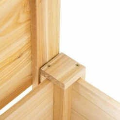 Outsunny 9.75 in. L x 19.75 in. W x 33.75 in. H Natural Wood Elevated Wood Planter Box -Online Orchards store natural outsunny raised planter boxes 845 677 76 1000