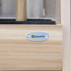 Outsunny Natural Wood Raised Garden Bed 2 Tier Planter Box with Stand, Nonwoven Fabric for Vegetables, Herbs, Flowers -Online Orchards store natural outsunny raised planter boxes 845 683 76 1000