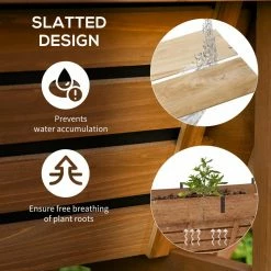 Outsunny Orange and Black Wood Raised Garden Bed with Sunshade Canopy, Planting Box, Outdoor Vegetable Flower Container -Online Orchards store orange black outsunny raised planter boxes 845 589 1f 1000