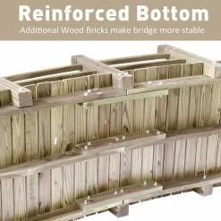 Outsunny 60 in. x 26.5 in. x 19 in. Wooden Stained Finish Garden Footbridge with Safety Railings 9 Outsunny 60 in. x 26.5 in. x 19 in. Wooden Stained Finish Garden Footbridge with Safety Railings -Online Orchards store outsunny garden bridges 844 100 1f 1000