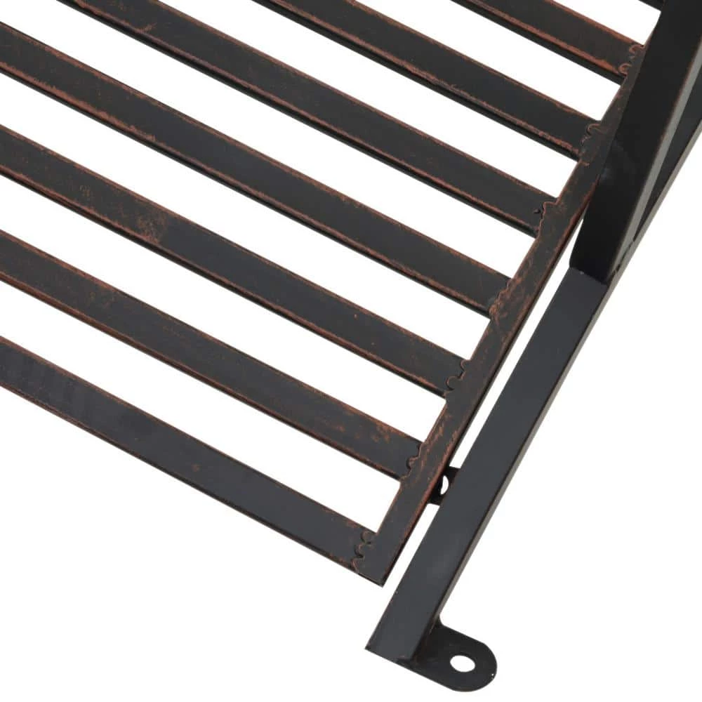 Outsunny 46.75 in. x 28.25 in. x 27 in. Metal Arched Decorative Garden Bridge with Ornate Side Rails 4 Outsunny 46.75 in. x 28.25 in. x 27 in. Metal Arched Decorative Garden Bridge with Ornate Side Rails - Image 4