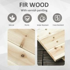 Outsunny Natural 7.5 ft. Wooden Arc Walkway Garden Bridge with Side Railings -Online Orchards store outsunny garden bridges 844 326nd 44 1000