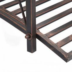 Outsunny 3.3 ft. Classic Garden Metal Bridge with Safety Railings Arc Footbridge Decorative Pond Bridge -Online Orchards store outsunny garden bridges 844 453 76 1000