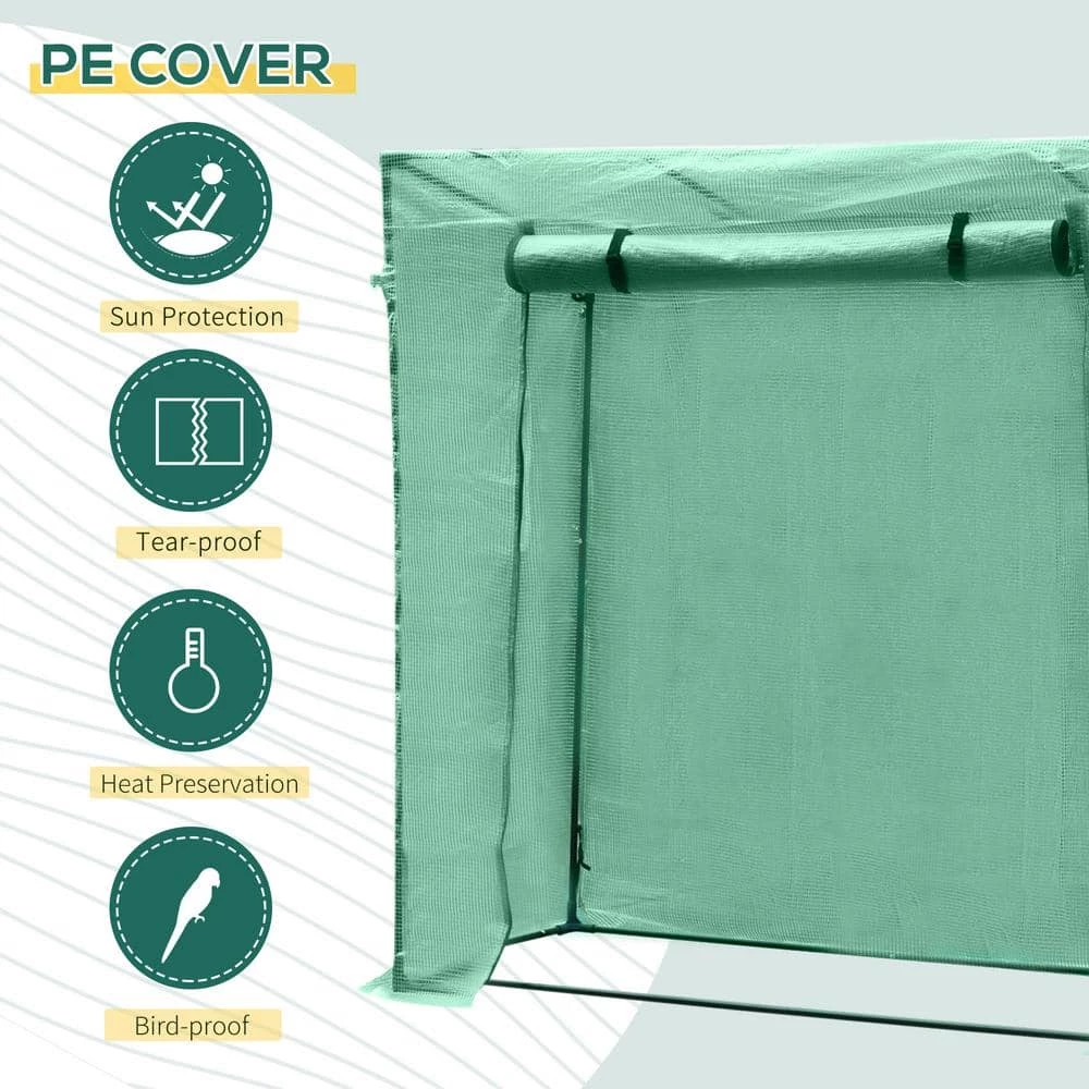 Outsunny 79 in. W x 30 in. D x 67 in. H Walk-in Garden Greenhouse Patio Hot House Outdoor Tomato Plant House 3 Outsunny 79 in. W x 30 in. D x 67 in. H Walk-in Garden Greenhouse Patio Hot House Outdoor Tomato Plant House - Image 3