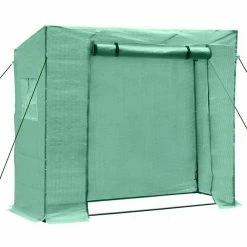 Outsunny 79 in. W x 30 in. D x 67 in. H Walk-in Garden Greenhouse Patio Hot House Outdoor Tomato Plant House