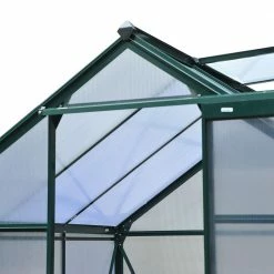 Outsunny 6 ft. x 6 ft. x 7 ft. Aluminum Polycarbonate Portable Walk-In Garden Greenhouse with Rooftop Vent and UV-Resistant Walls -Online Orchards store outsunny greenhouse kits 845 058 44 1000