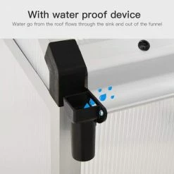 Outsunny 4 ft. x 6.25 ft. x 6.4 ft. Polycarbonate Silver Greenhouse with Roof Vent and Rain Gutters 9 Outsunny 4 ft. x 6.25 ft. x 6.4 ft. Polycarbonate Silver Greenhouse with Roof Vent and Rain Gutters -Online Orchards store outsunny greenhouse kits 845 243v03 1f 1000