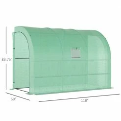 Outsunny 59 in. W x 118 in. D x 83.75 in. H Outdoor Walk-In Greenhouse, Plant Nursery -Online Orchards store outsunny greenhouse kits 845 302v01gn 4f 1000
