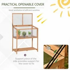 Outsunny 20 in. x 35.5 in. x 40.5 in. Fir Wood Orange Greenhouse -Online Orchards store outsunny greenhouse kits 845 378 1f 1000