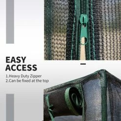 Outsunny 3.9 ft. x 7.9 ft. x 6 ft. HDPE Steel Greenhouse with High-Quality Cover and 2 Zippered Doors -Online Orchards store outsunny greenhouse kits 845 402 1f 1000