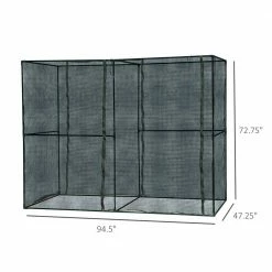 Outsunny 3.9 ft. x 7.9 ft. x 6 ft. HDPE Steel Greenhouse with High-Quality Cover and 2 Zippered Doors -Online Orchards store outsunny greenhouse kits 845 402 44 1000