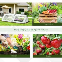 Outsunny 95 in. L x 47 in. W x 30 in. H Pop Up Greenhouse Mini Warm House with Roll Up Doors and Portable Zipper Bag -Online Orchards store outsunny greenhouse kits 845 408 4f 1000