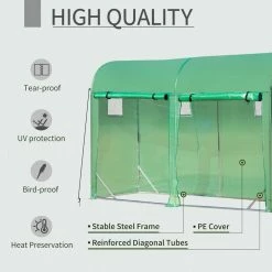 Outsunny 36 in. W x 120 in. D x 84 in. H Tunnel Greenhouse Outdoor Walk-In Hot House -Online Orchards store outsunny greenhouse kits 845 431v01 1f 1000