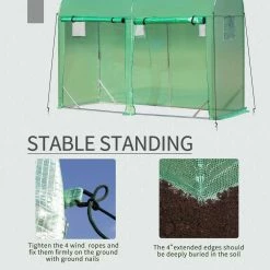 Outsunny 36 in. W x 120 in. D x 84 in. H Tunnel Greenhouse Outdoor Walk-In Hot House -Online Orchards store outsunny greenhouse kits 845 431v01 44 1000