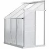 Outsunny 4 ft. in. W x 6 ft. in. D Aluminum Clear Walk-in Garden Greenhouse