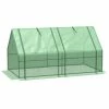 Outsunny 3 ft. W x 6 ft. D Green Mini portable Greenhouse with Large Zipper Doors and Water/UV PE Cover