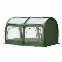 Outsunny 4 ft. W x 8 ft. D x 4 ft. H PVC Green Portable Pop Up Mini Greenhouse