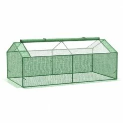 Outsunny 35.5 in. W x 70.75 in. D x 27.5 in. H Mini Greenhouse Portable Hot House for Plants with Large Zipper Windows