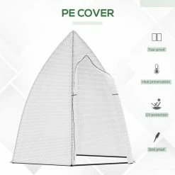 Outsunny 54.25 in. W x 63 in. D x 70.75 in. H Tent-Style Greenhouse, Portable Hot House for Plants w/Zipper Roll Up Door & Window -Online Orchards store outsunny portable greenhouses 845 609 4f 1000