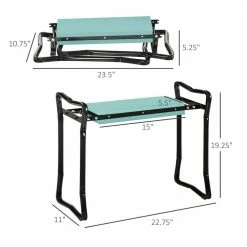 Outsunny Padded Garden Kneeler and Seat Bench, Padded Foldable Garden Stool, Green -Online Orchards store outsunny specialty garden tools 01 0134 4f 1000