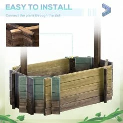 Outsunny Wood Garden Bed in Rustic Brown for Plants/Herb/Vegetables -Online Orchards store rustic brown outsunny elevated garden beds 845 713 fa 1000
