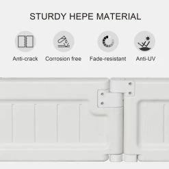 Outsunny 24.75 in. W x 48.5 in. D x 8.25 in. H White Plastic Raise Garden Bed Kit -Online Orchards store white outsunny raised planter boxes 845 549wt 44 1000