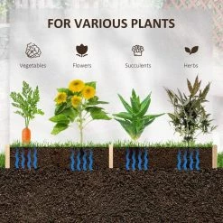 Outsunny 69 in. x 36 in. White Metal Raised Garden Bed, DIY Large Steel Planter Box -Online Orchards store white outsunny raised planter boxes 845 674cw 44 1000